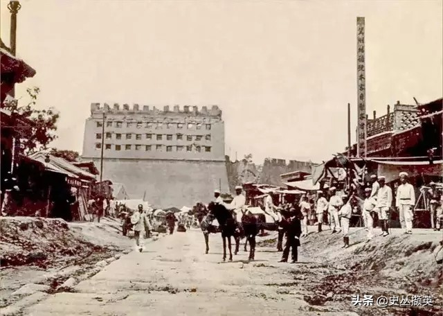 明清时期老北京安定门风貌,清末老北京的城门之永定门