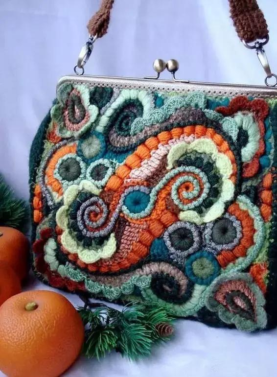 31款超美的爱尔兰钩花包，绝对让你爱不释手，独特的美！附教程