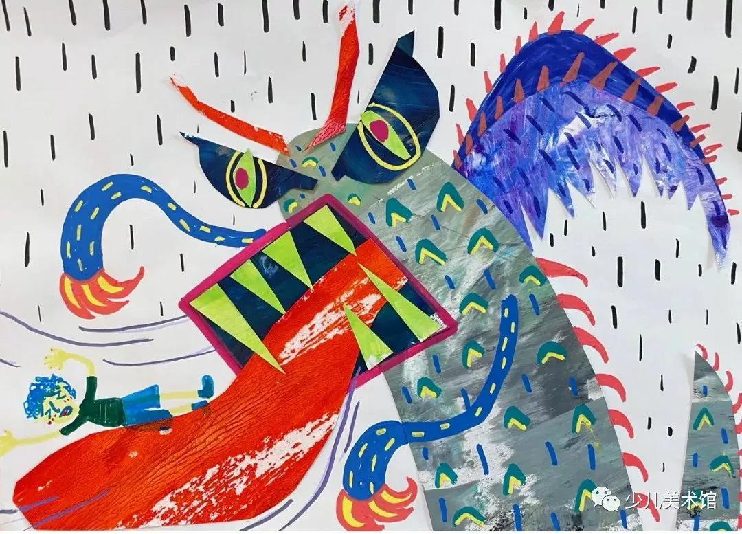 拼贴画创意作品手工小学,拼贴画创意美术教程