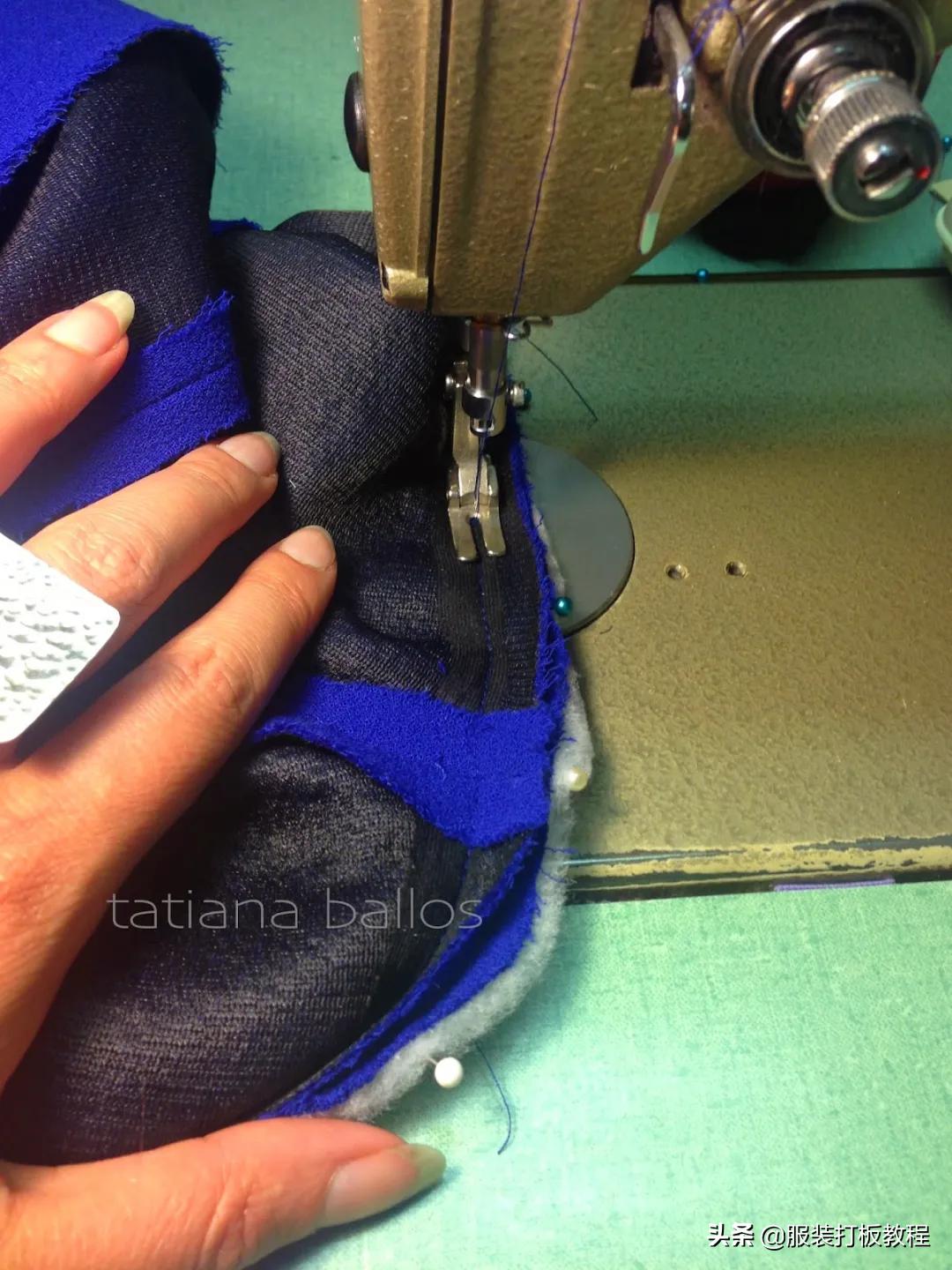 短袖衬衫马蹄袖的上法,大格子袖上法