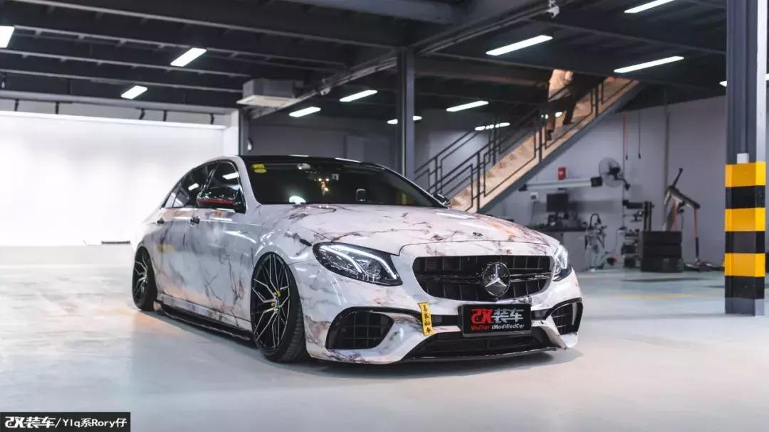 2018年奔驰e300改装黑武士,奔驰e300改黑武士加恶魔之眼