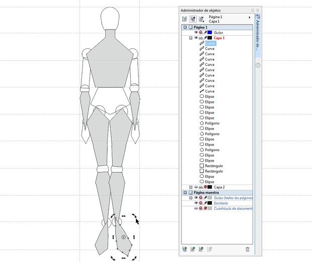 cdr服装设计人体模型画法教程,cdr教程印花服装设计
