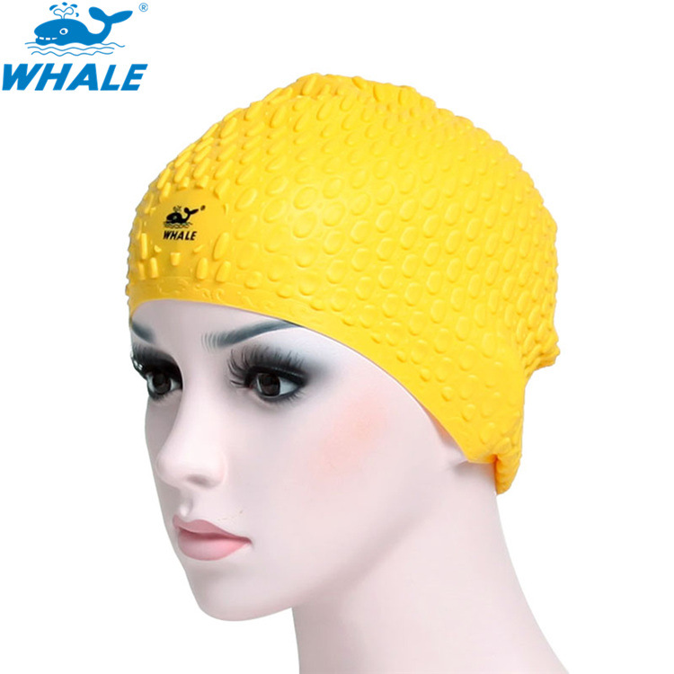 印花硅胶泳帽,鲸鱼护耳泳帽男款