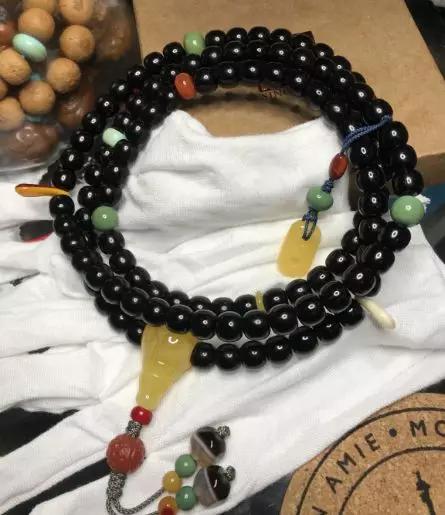 盘黑了的文玩手串,文玩手串小叶紫檀手串