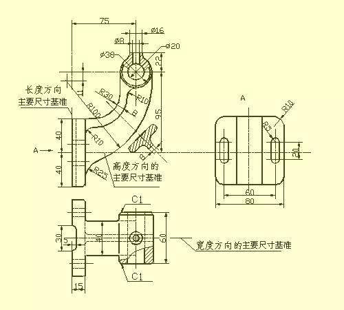 机械设计图纸的表格尺寸,机械图纸中侧边孔尺寸标注方法