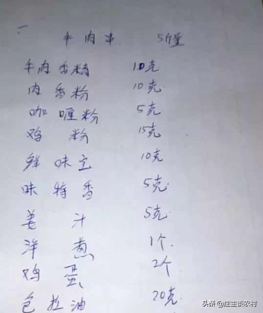 厨师手写配方大全集,商用厨师配方教程