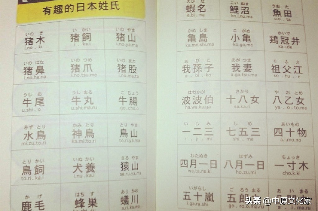 日本姓氏的由来和历史,日本受中华文化的影响有多深