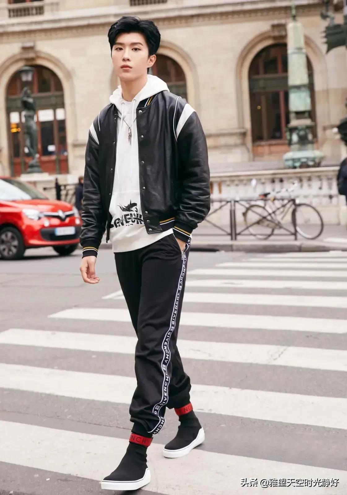 男明星西装穿搭夏季帅气,男士明星皮衣西服外套搭配