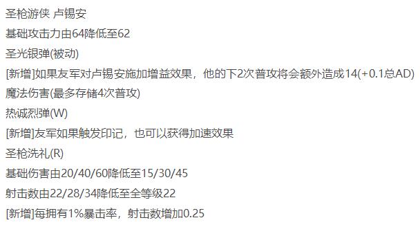 斗魂卢锡安阿木木,阿木木改版后天赋