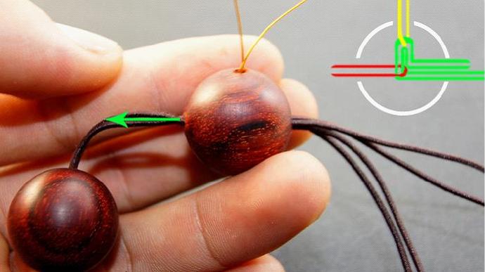 佛珠手串带三通打结方法,12颗佛珠穿法没有三通如何收尾