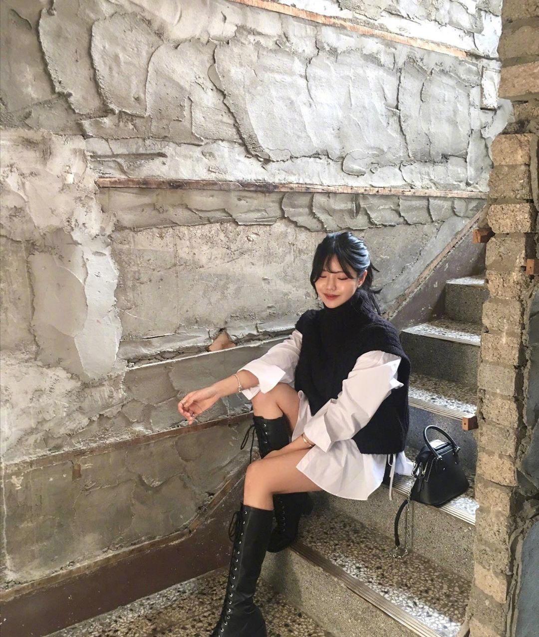 韩系服装搭配女装春装,早春新款韩版时尚洋气百搭上衣