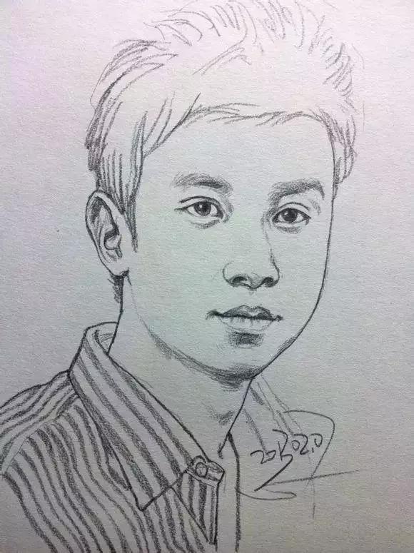 速写看一眼画一笔,用速写的方法画肖像画