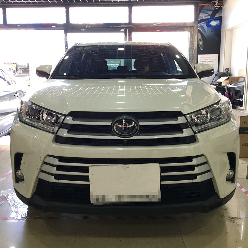 汉兰达换led车灯,成都丰田汉兰达改车灯