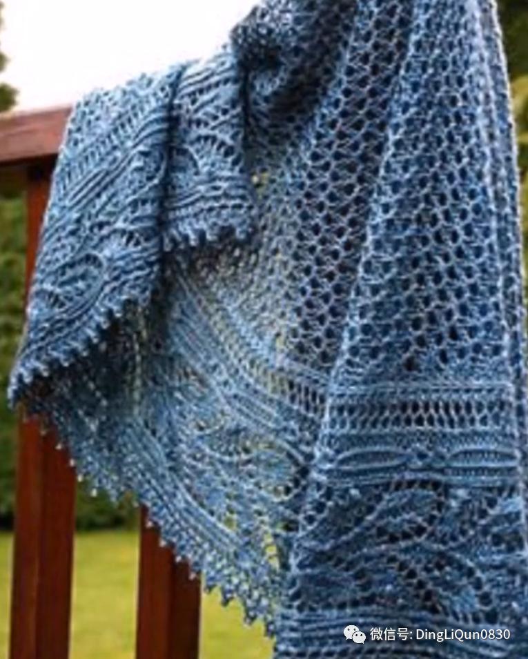 披肩围巾两用针织方法,针织时髦的新型披肩