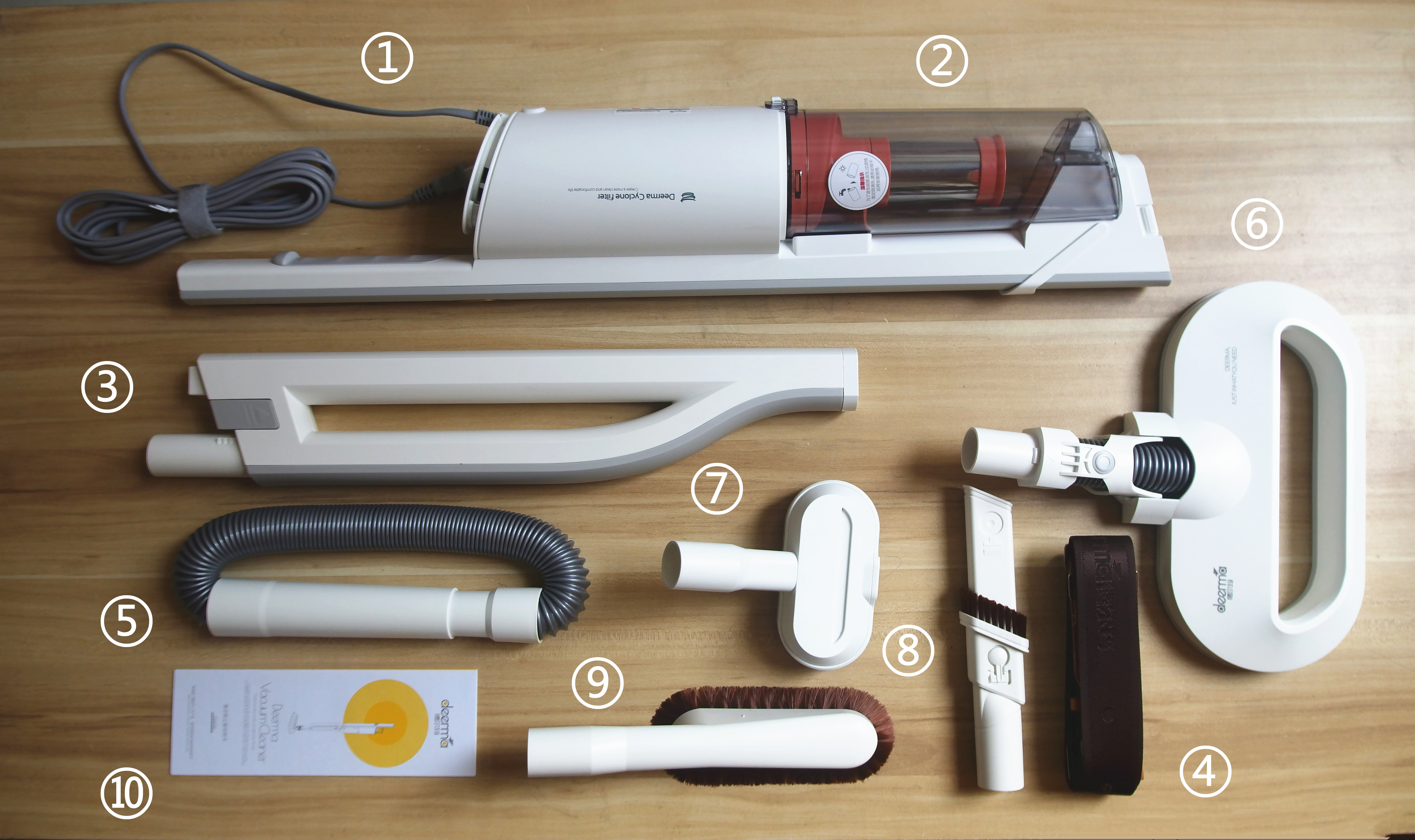 老表买了个小米有品上299的：德尔玛环吸背式吸尘器