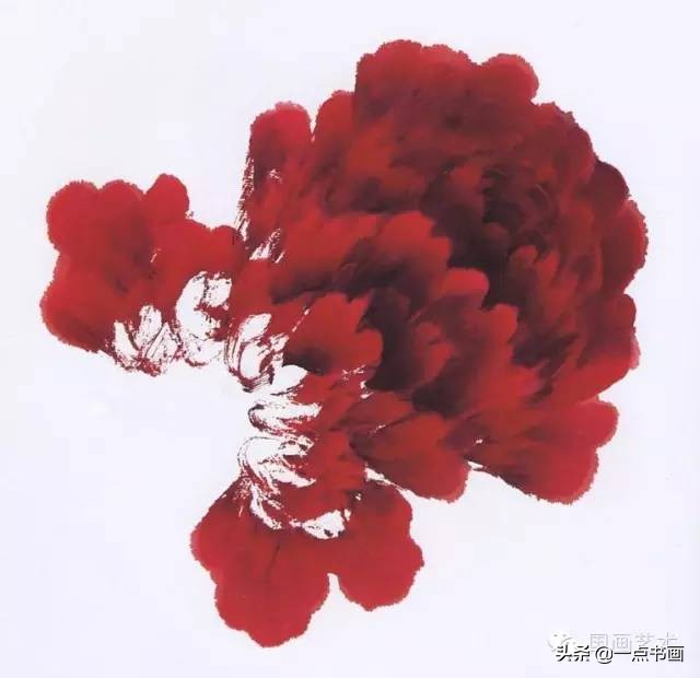 齐白石牡丹国画写意作品,写意国画牡丹的用笔技巧