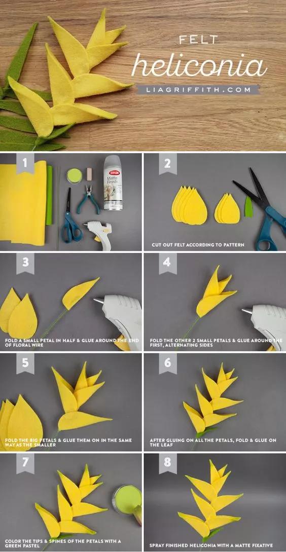 不织布仿真花束制作方法,不织布立体花制作教程清明节