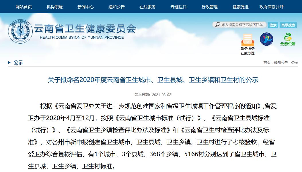 赞赞赞！我州10地入选2020年省级卫生乡镇