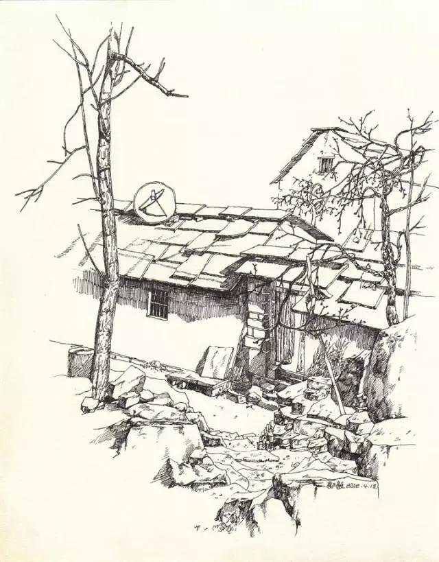 速写风景画入门教程,风景速写无调子图文