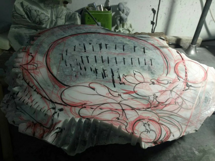 玉器雕刻荷花的步骤图解,如意玉雕刻教程