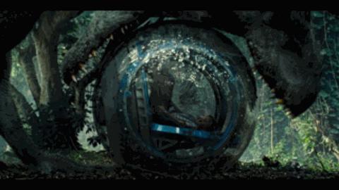 《侏罗纪公园3》棘龙打败霸王龙：主角光环实力碾压？