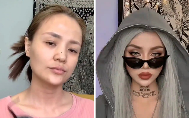 盘点化妆前后对比惊人反差集锦,30张化妆前后对比照堪比换人