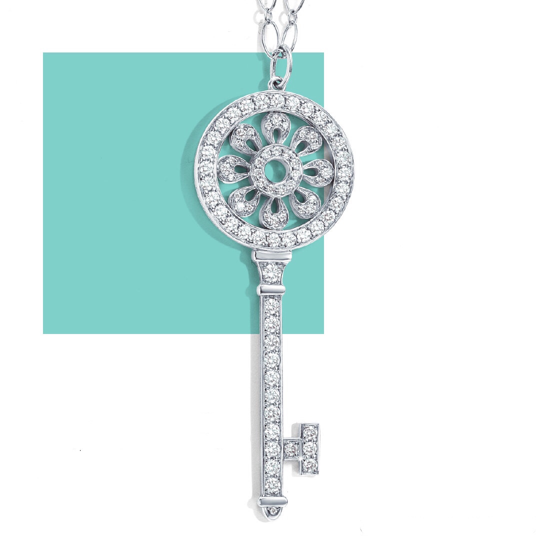 tiffany经典款黄钻项链,tiffany项链笑脸最火尺寸