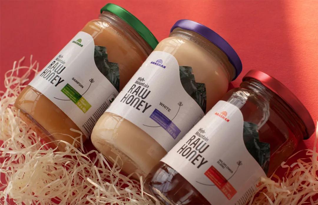 蜂蜜插画包装设计创意,高端蜂蜜产品包装设计