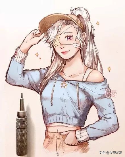 铅笔画素描动漫,铅笔画的动漫素描少女