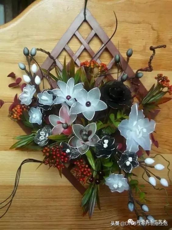 把彩色的*袜丝**套在铁圈上，最后竟然变得这么美（附教程）