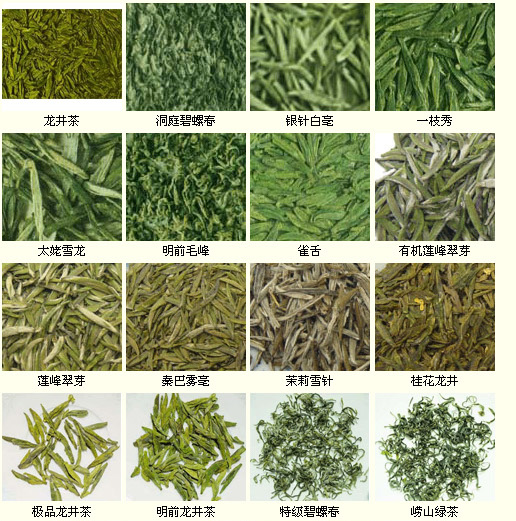 各种名茶样品,各种名茶及图片
