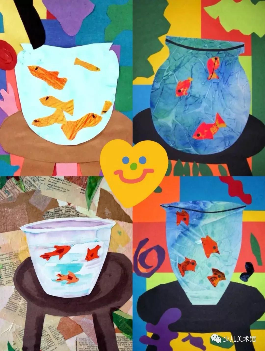 拼贴画创意作品手工小学,拼贴画创意美术教程