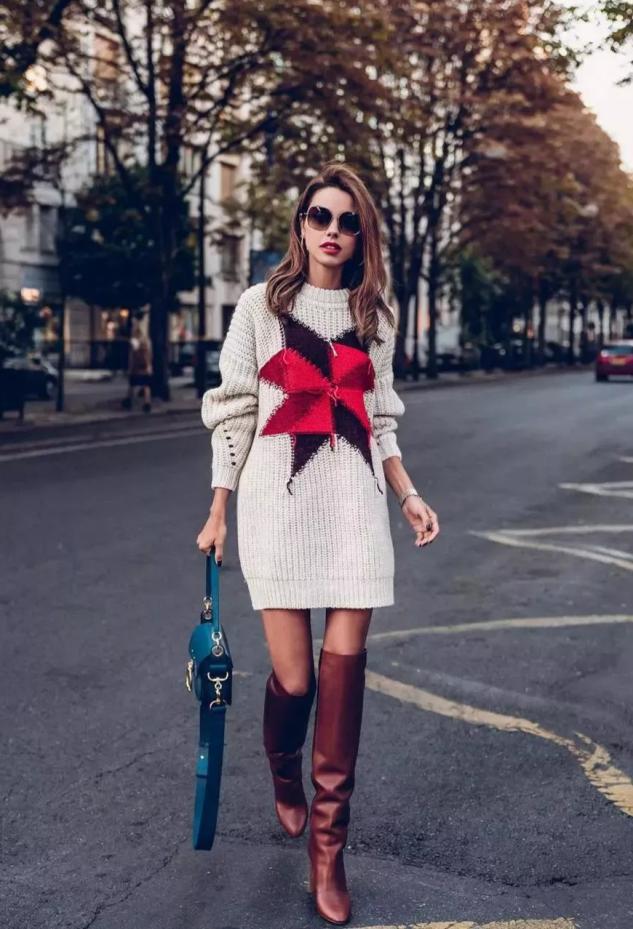 女童长袖裙子春秋毛衣裙,一条毛衣裙穿出你想要的时髦感