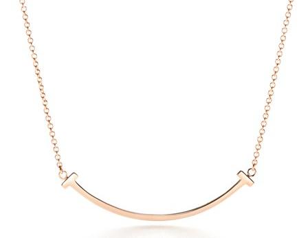 tiffany经典款黄钻项链,tiffany项链笑脸最火尺寸