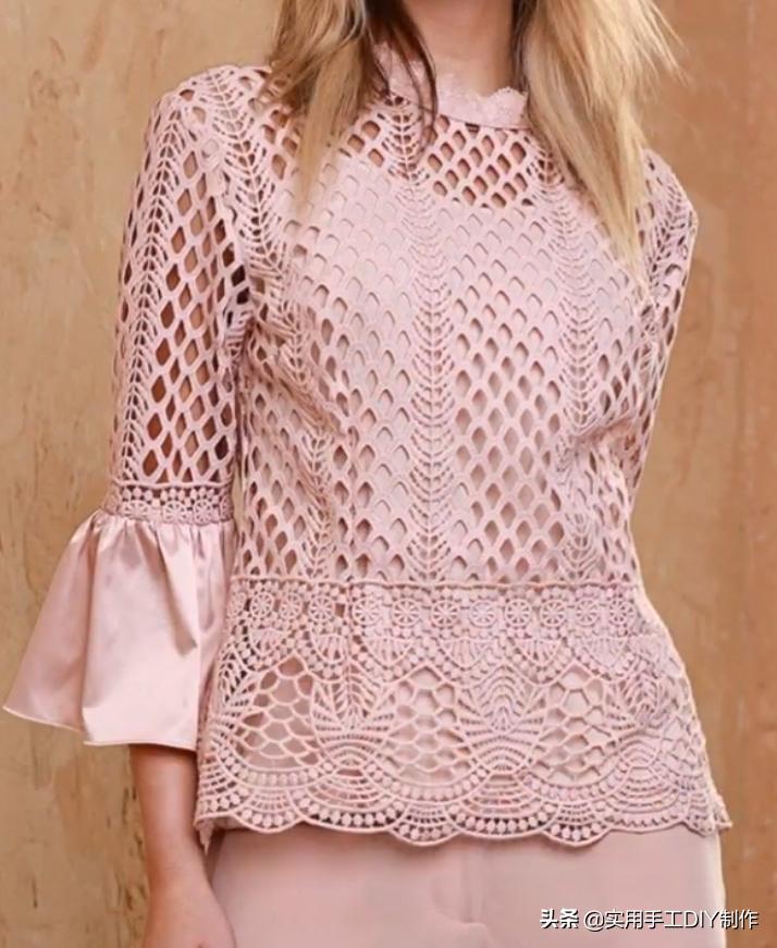 时尚原创设计蕾丝上衣,设计师款棉麻蕾丝上衣夏