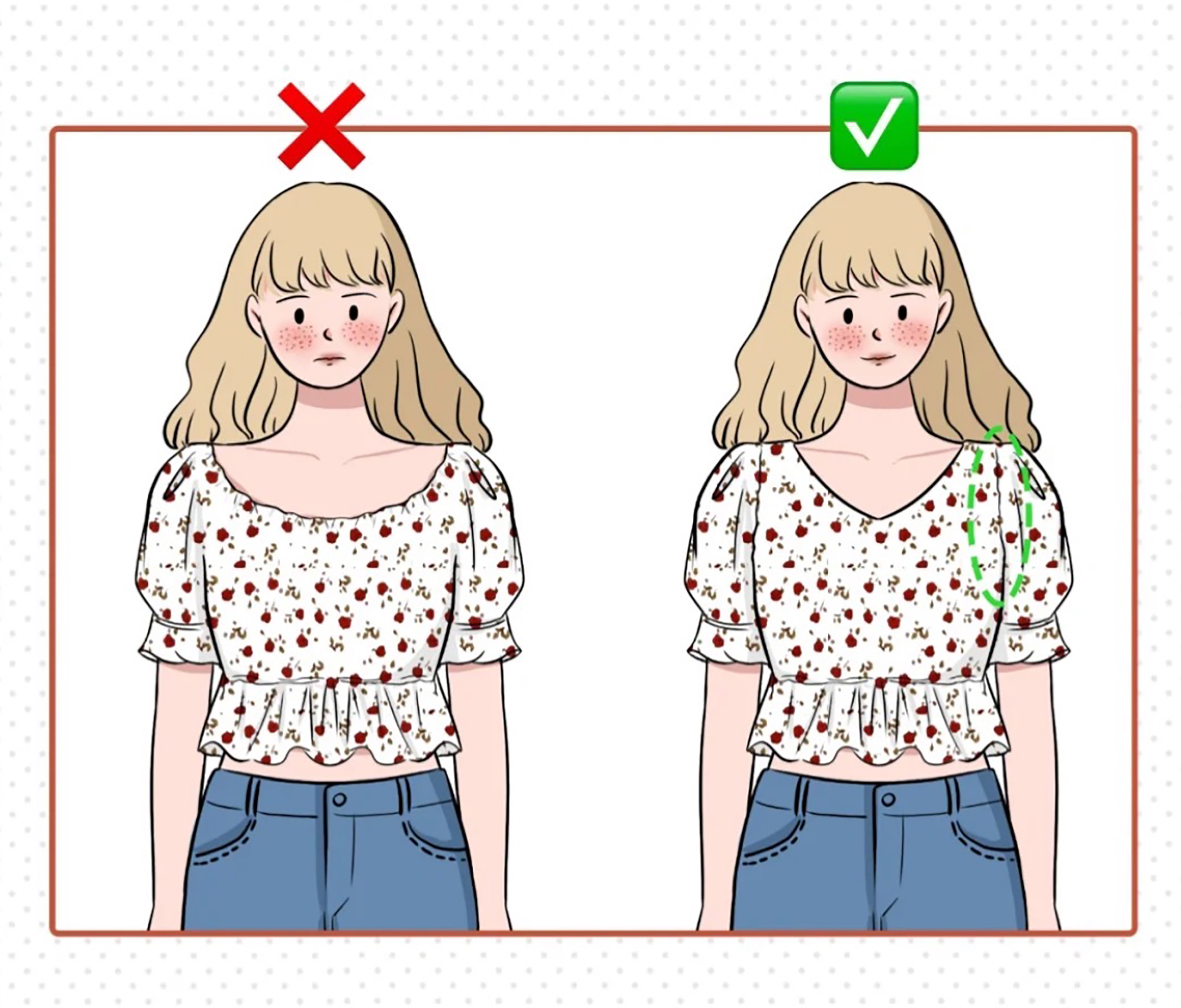 泡泡袖怎么穿才不会显壮,泡泡袖怎么穿才显壮