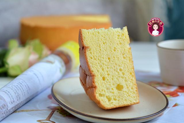 抹茶戚风蛋糕不用油,无油无糖蛋糕10寸