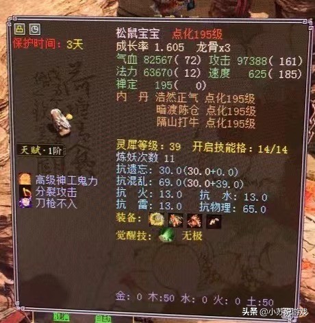 大话西游2铁蛋松鼠都要点满灵犀，这玩家是真爱还是任性？