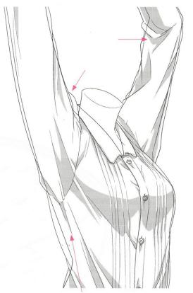 漫画人物衣服褶皱怎么画,如何画动漫人物衣服的折痕