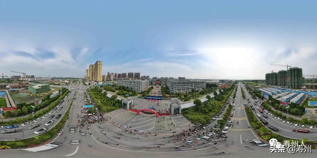 航拍淮南市寿县炎刘中学,航拍寿县一中视频