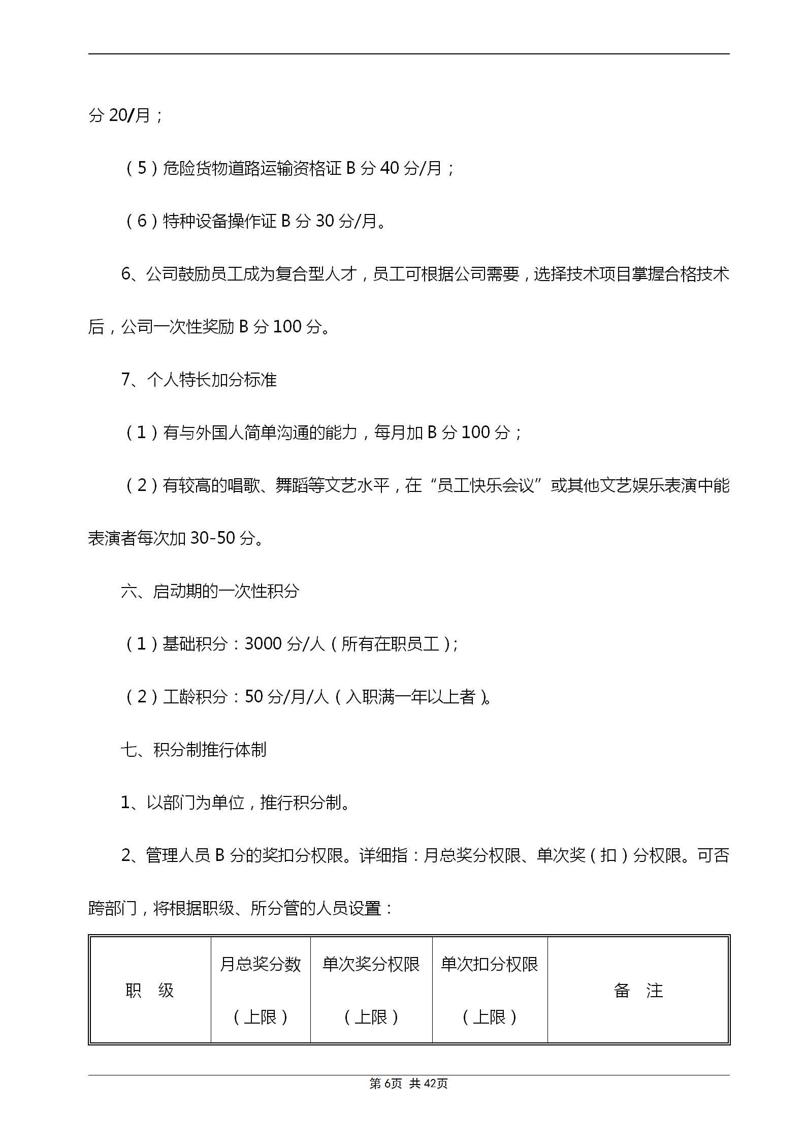积分制管理办法大全,积分制管理考核计分标准