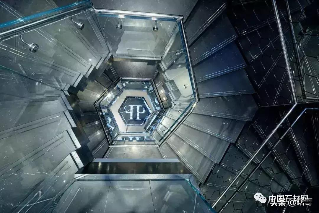 门店大理石楼梯效果图,轻奢大理石楼梯