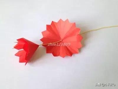 用卫生纸折康乃馨而且还不用铁丝,怎样折康乃馨最简单只需一张纸