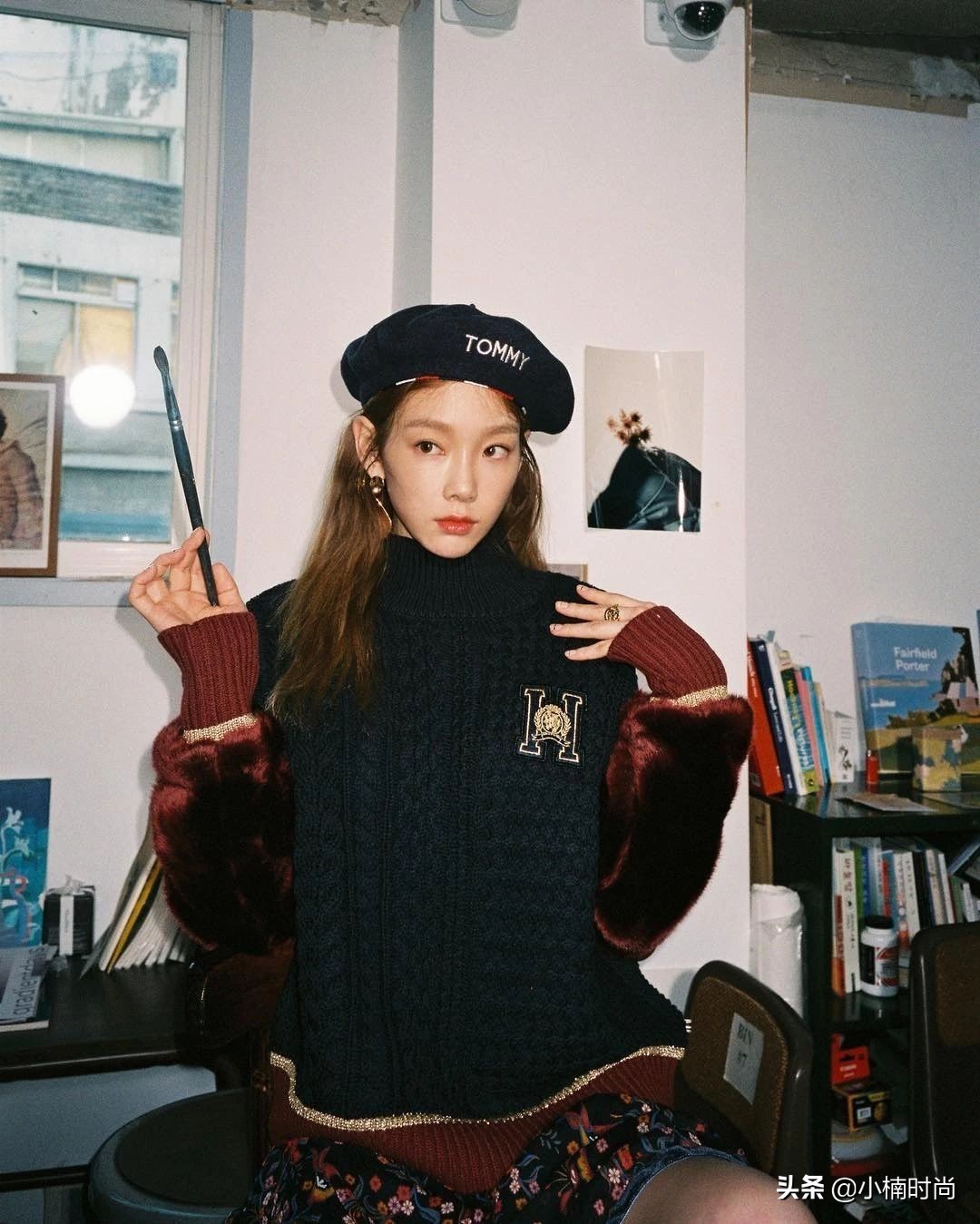 泫雅iu同款,韩星戴的帽子