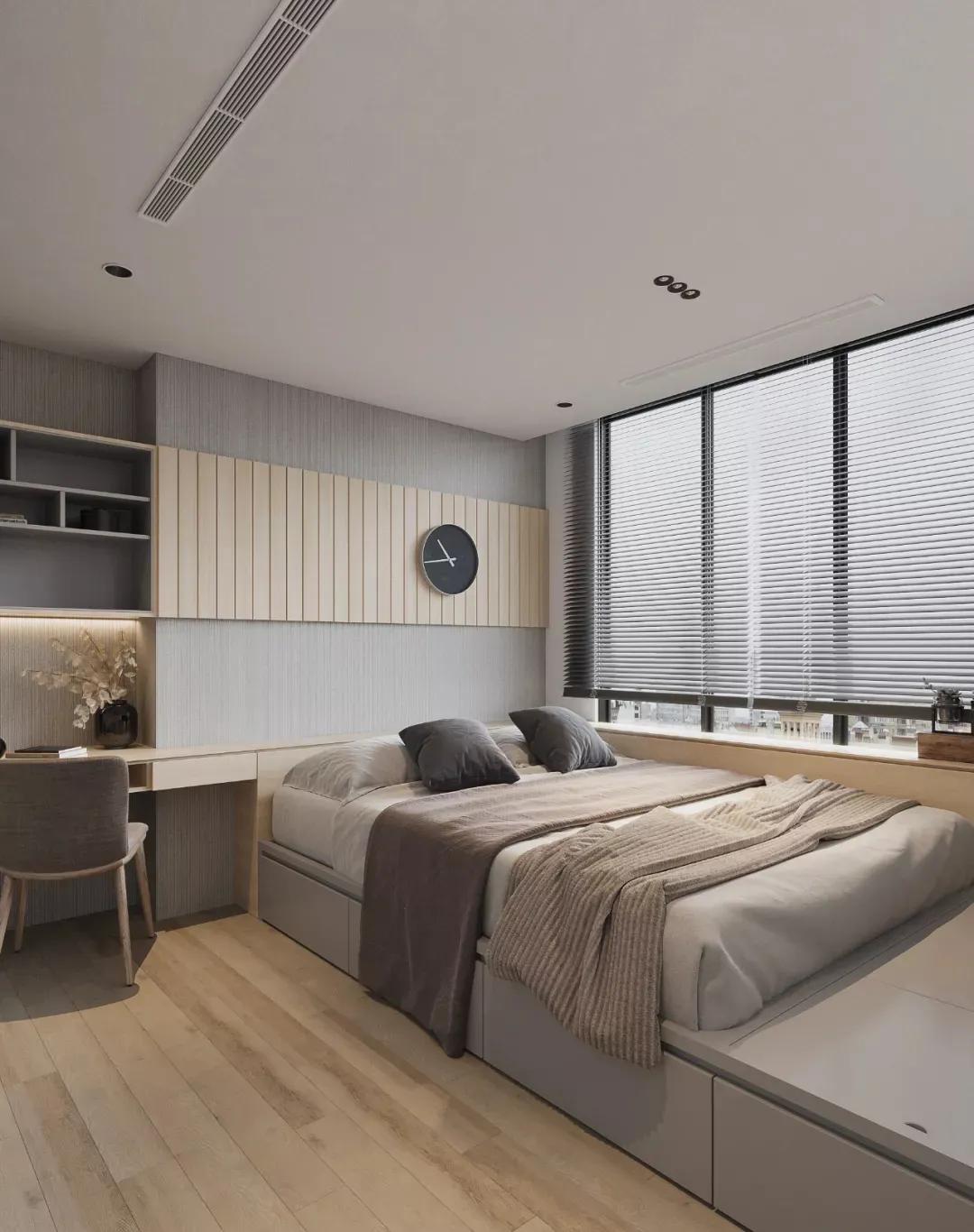 以后流行的卧室设计,大卧室不做衣柜布局设计