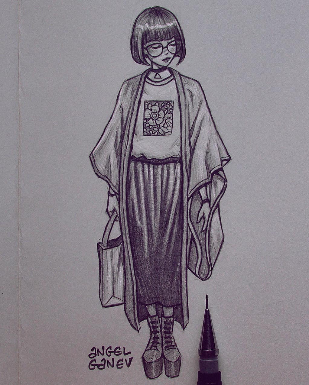 自动铅笔画人物,自动铅笔手绘人物