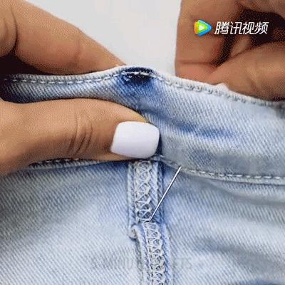 裤腰小怎么办30年老裁缝教你一招,牛仔裤腰大了怎么剪一刀改小
