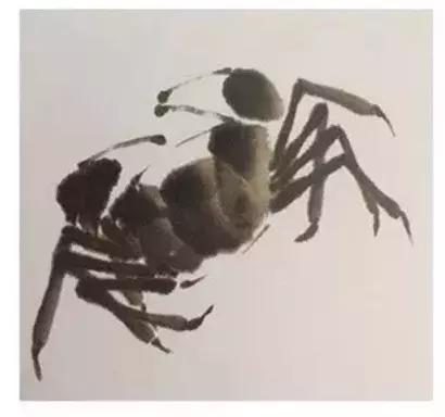 浓墨画螃蟹,浓墨淡点绘画作品欣赏