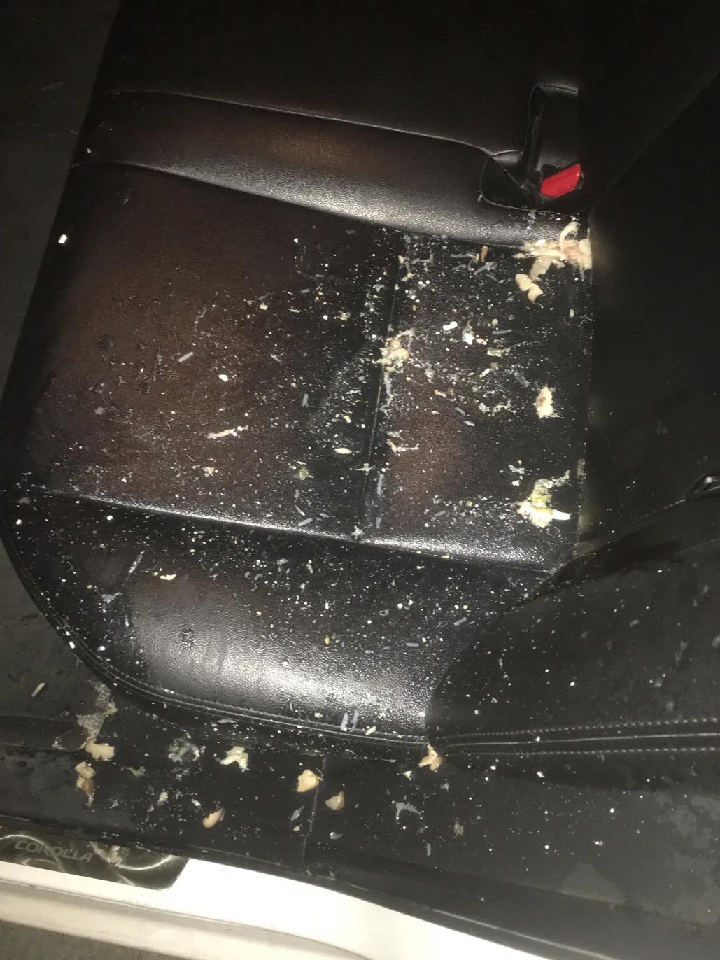 呕吐在滴滴车上得赔偿多少钱,跑滴滴乘客吐车上怎么办