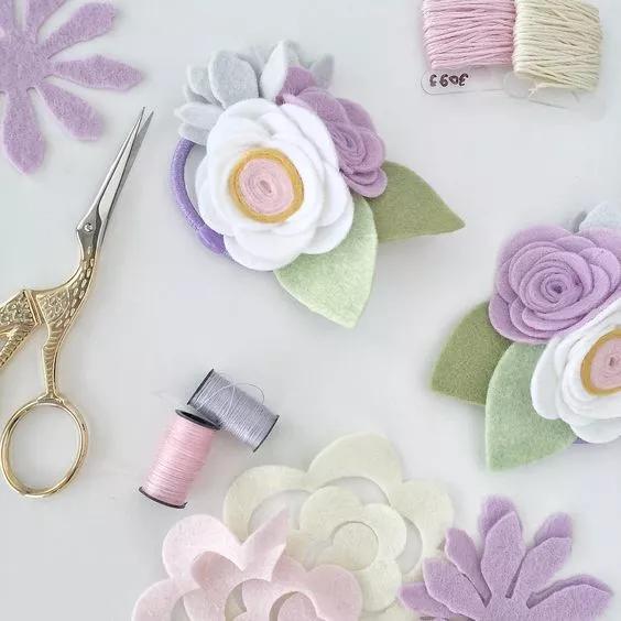 不织布仿真花束制作方法,不织布立体花制作教程清明节